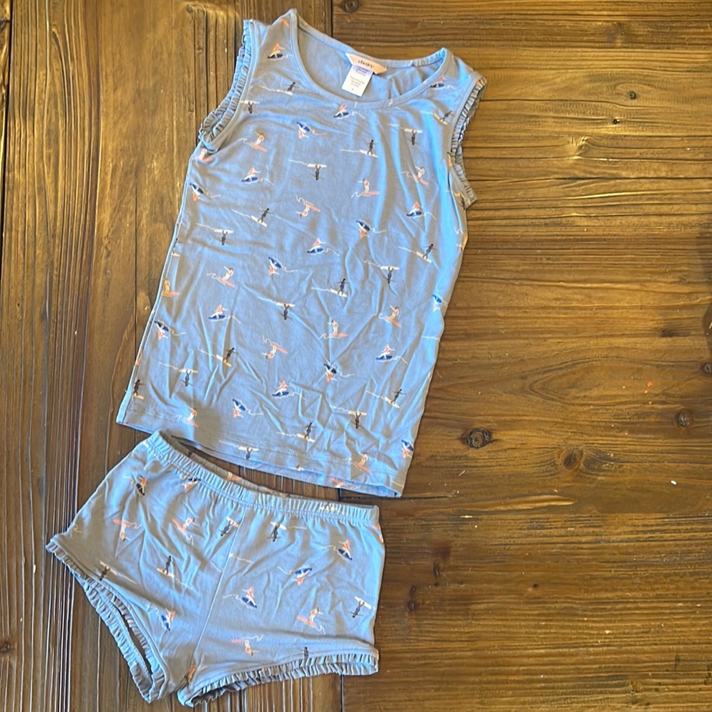 Eberjey Girls' Gisele Surfer Print Pajama Set - Little Kid Sz. 4